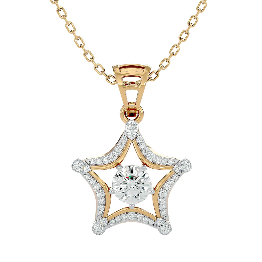 Star-Studded Solitaire Pendant
