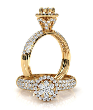 Flora - Gold Lab Grown Diamond Ring For Women