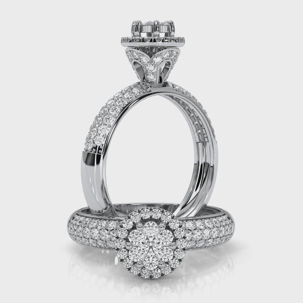 Flora - White Gold Lab Grown Diamond Ring For Women