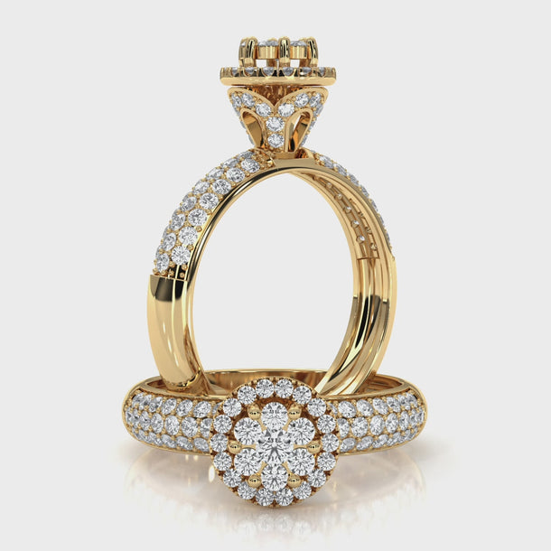 Flora - Gold Lab Grown Diamond Ring For Women