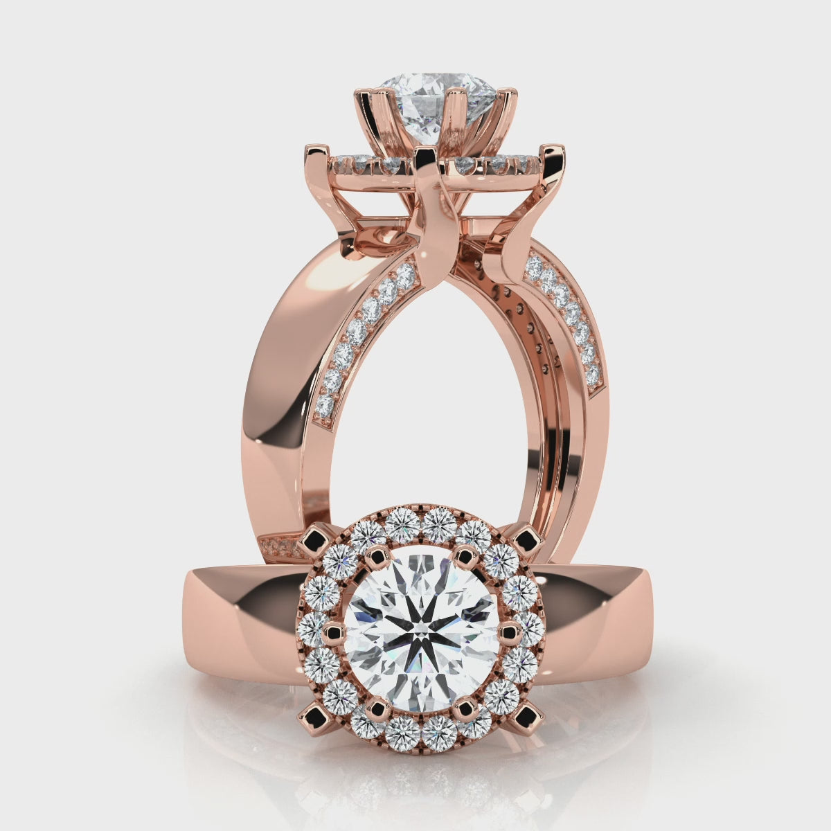 Contra -  Rose Gold Lab Grown Diamond Ring For Women