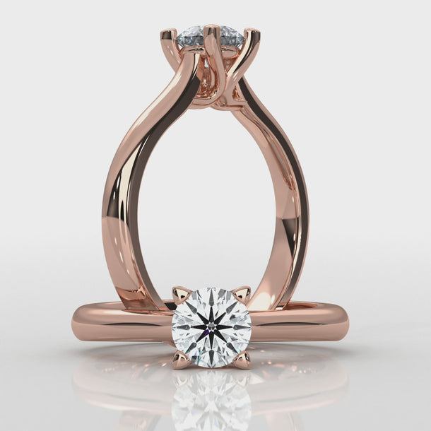 Amor - Rose Gold Lab Grown Diamond Ring For Women