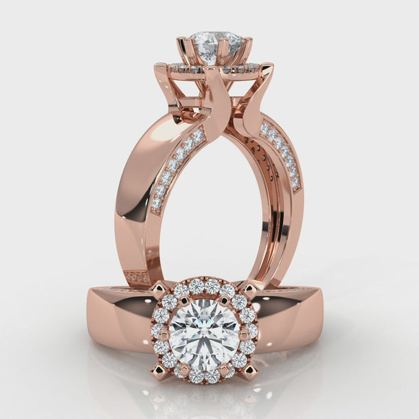 Aura- Rose Gold Lab Grown Diamond Ring For Women