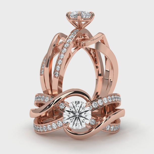 Prong - Rose Gold Lab Grown Diamond Ring For Women