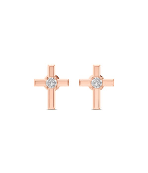 Plus Charm Solitaire Earring