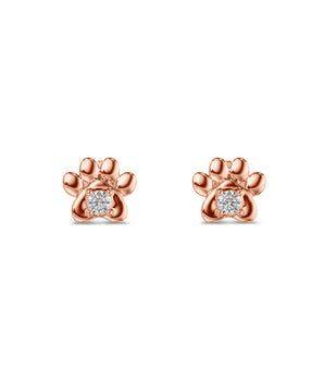 Paw Charm Solitaire Earring
