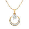 Crescent Solitaire Pendant