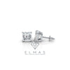 Asscher Solitaire Stud Earring