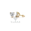 Heart Solitaire Stud Earring