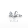 Pear Solitaire Stud  Earring