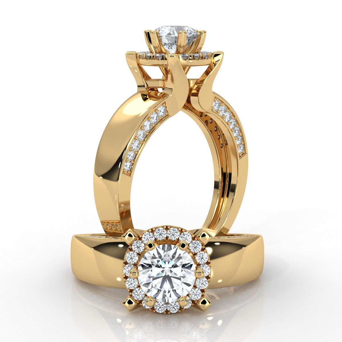 Aura - Gold Lab Grown Diamond Ring For Women