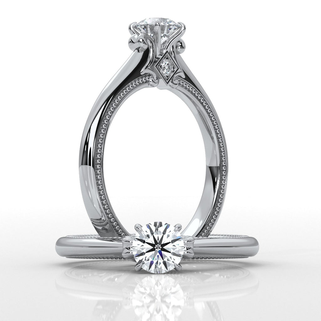 Crown - White Gold Lab Grown Diamond Ring For Women