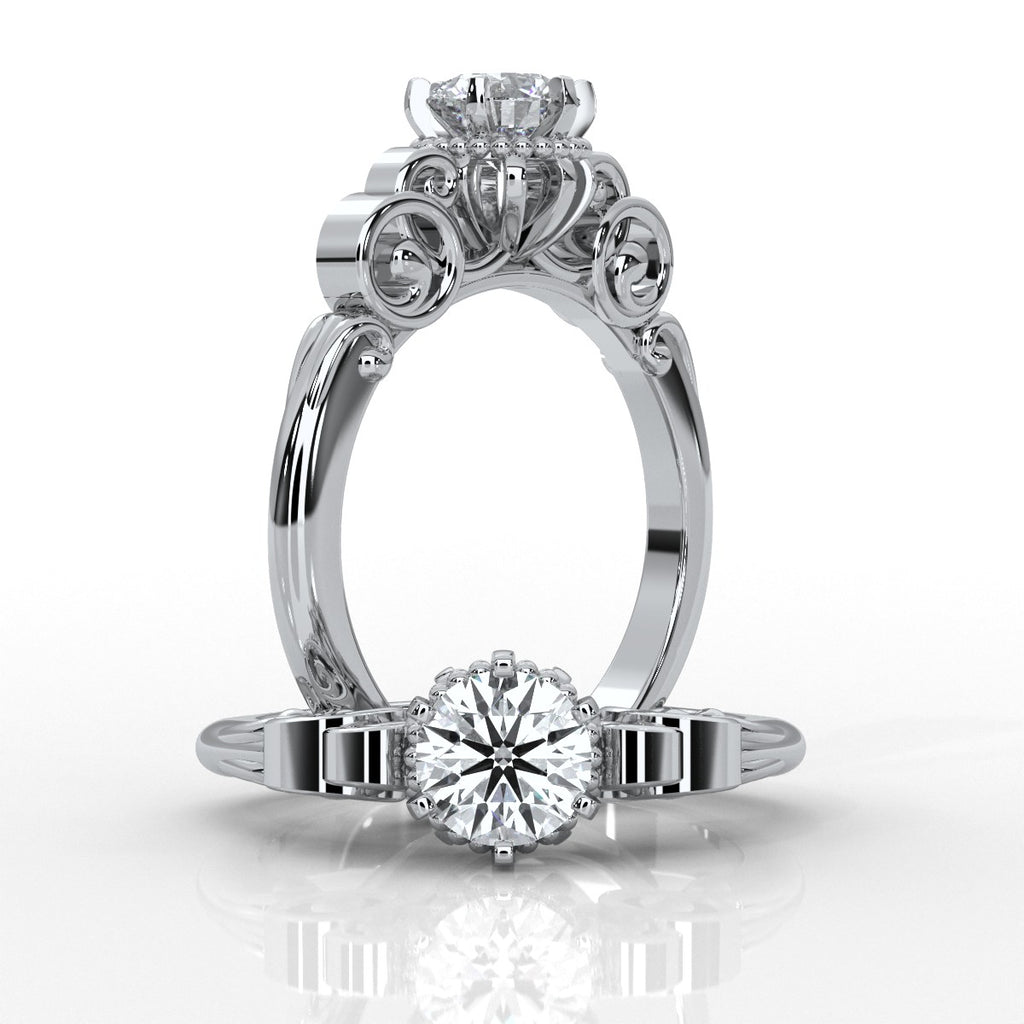 Crest - White Gold Lab Grown Diamond Ring For Women