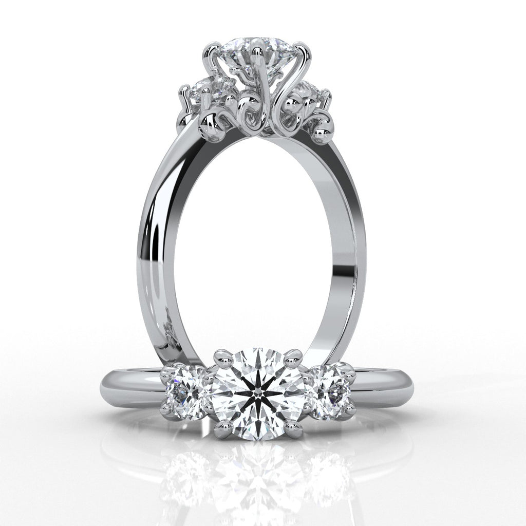 Tiara - White Gold Lab Grown Diamond Ring For Women