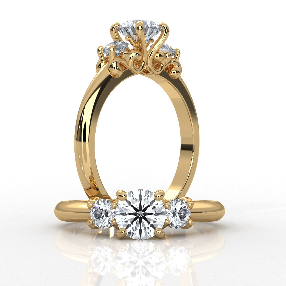 Tiara - Gold Lab Grown Diamond Ring For Women