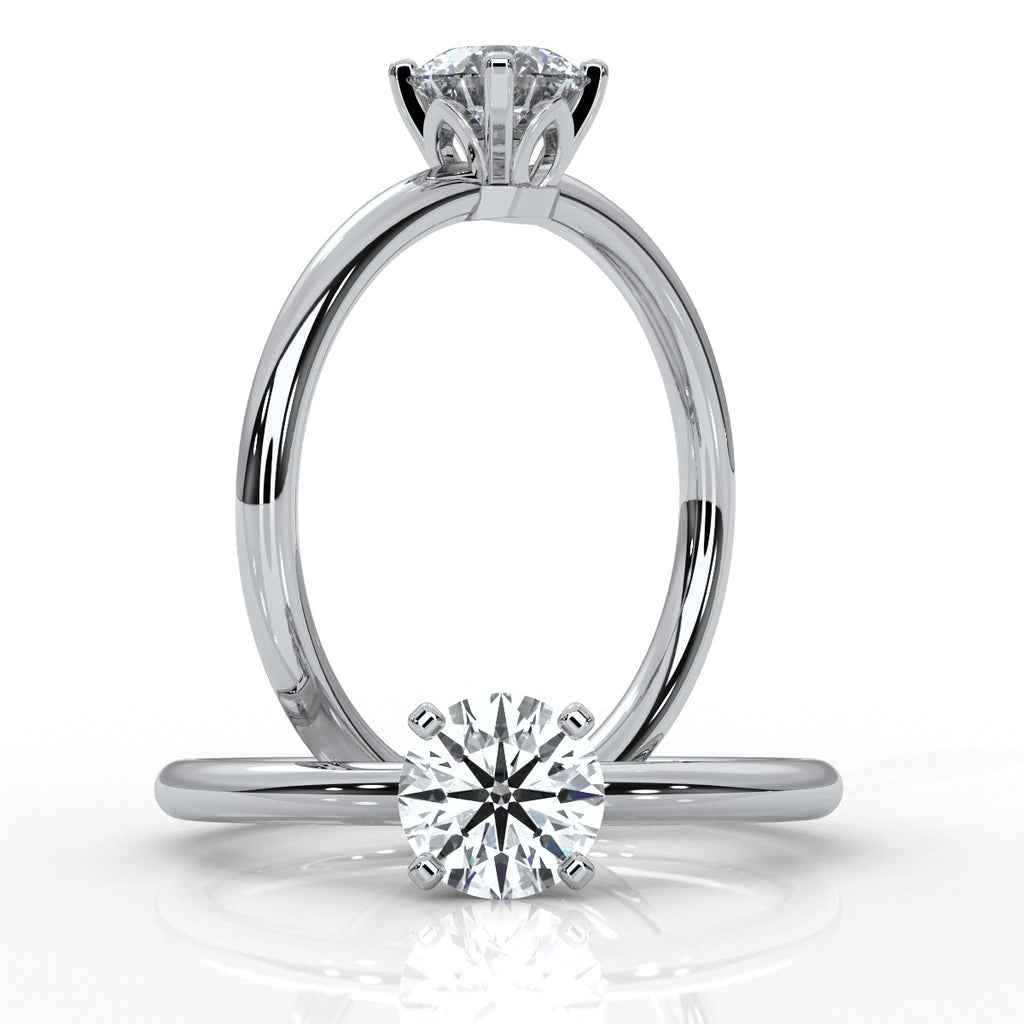 Floret - White Gold Lab Grown Diamond Ring For Women