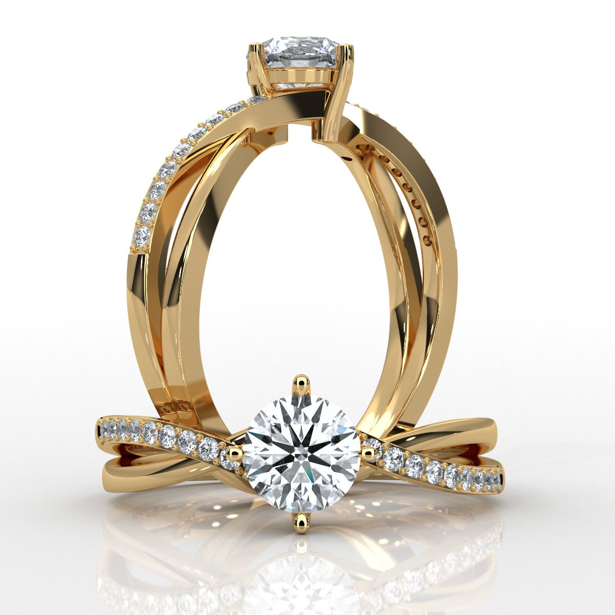 Glacial - Gold Lab Grown Diamond Ring For Women