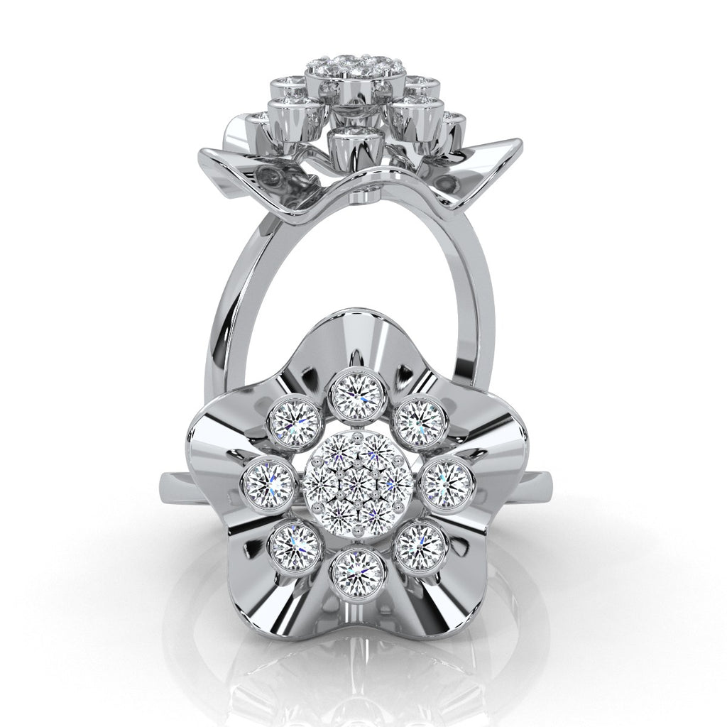 Bloom - White Gold Lab Grown Diamond Ring For Women