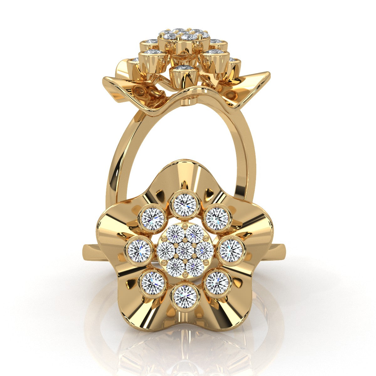 Bloom - Gold Lab Grown Diamond Ring For Women
