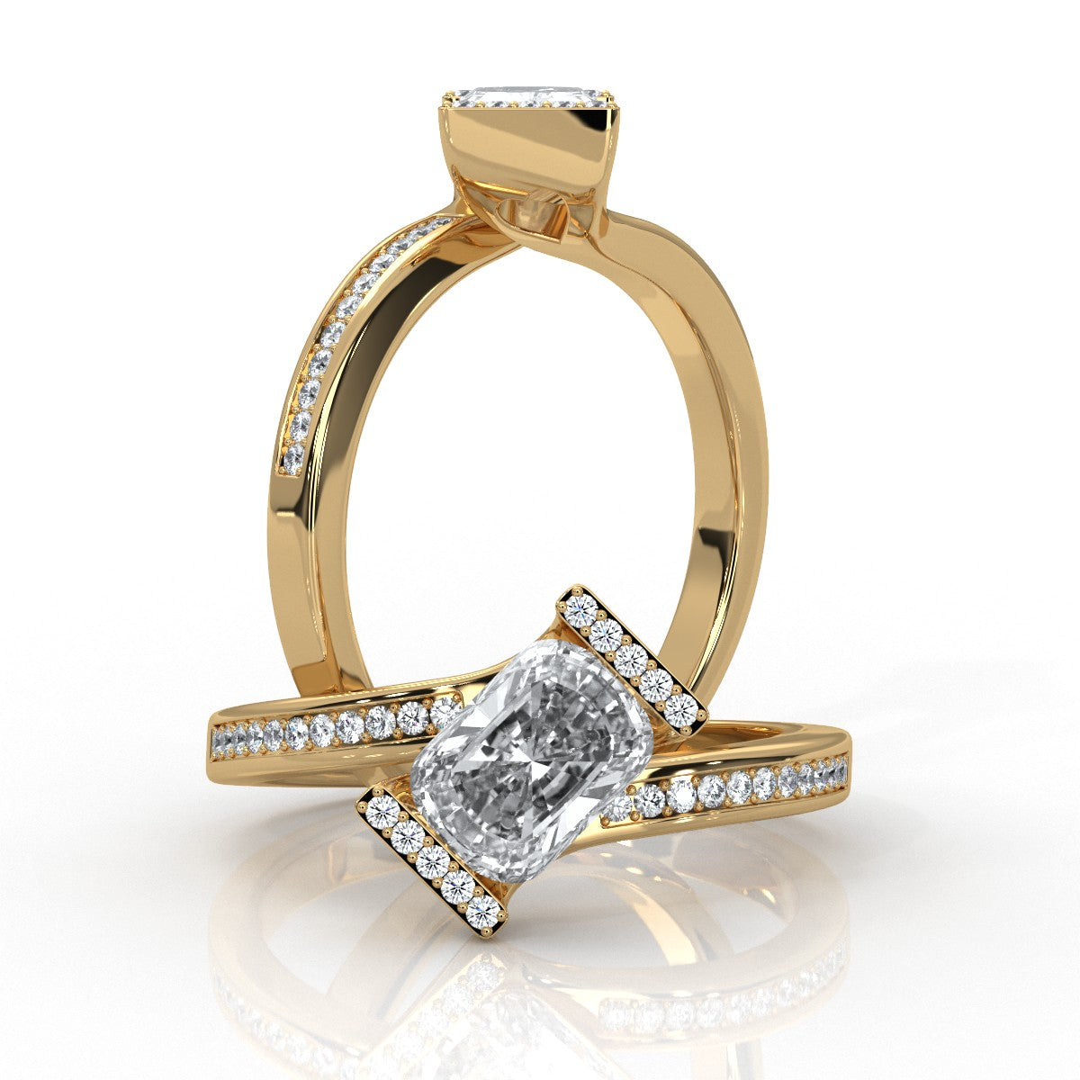 Galleria - Gold Lab Grown Diamond Ring For Women