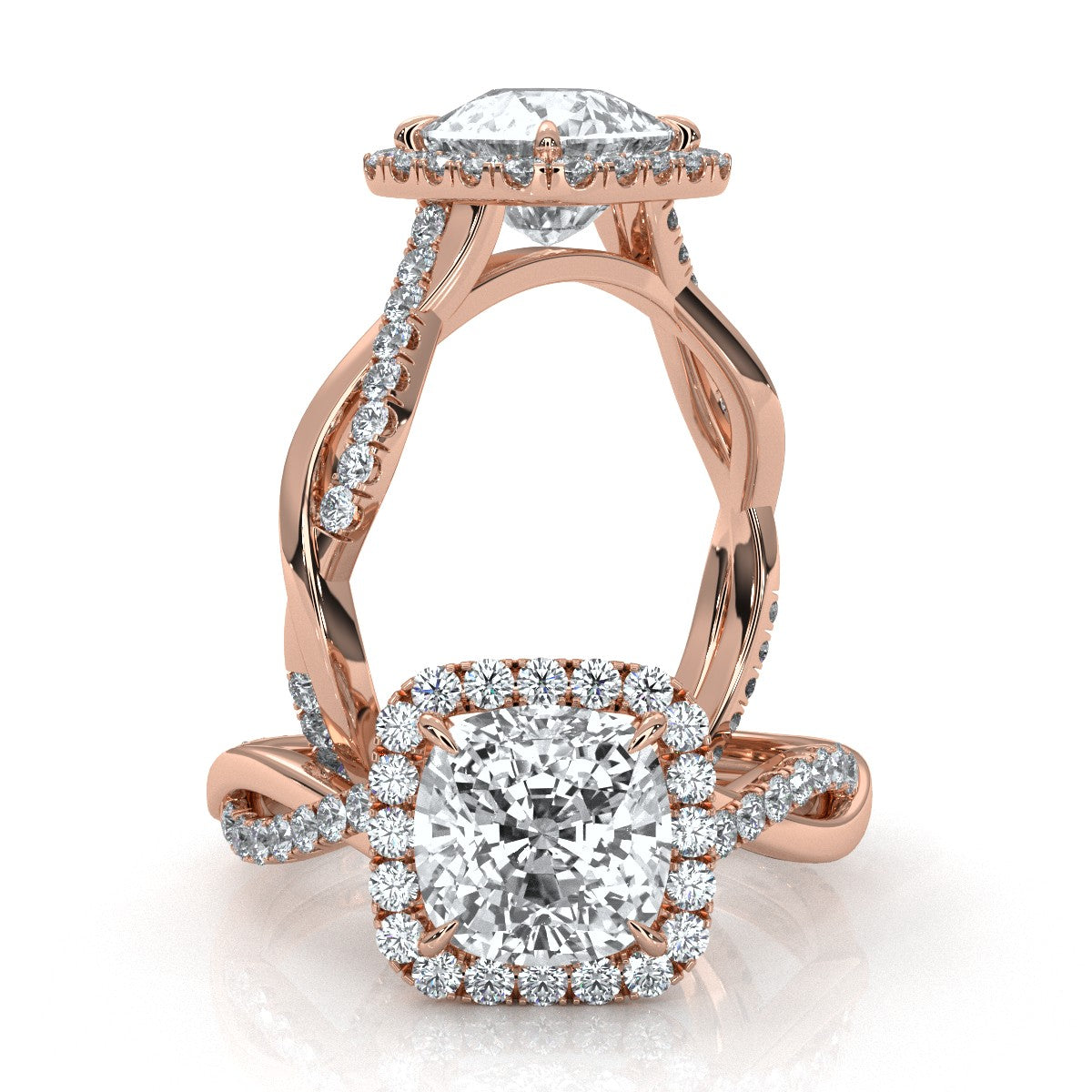 Bulwark - Rose Gold Lab Grown Diamond Ring For Women