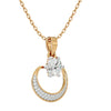 Crescent Solitaire Pendant