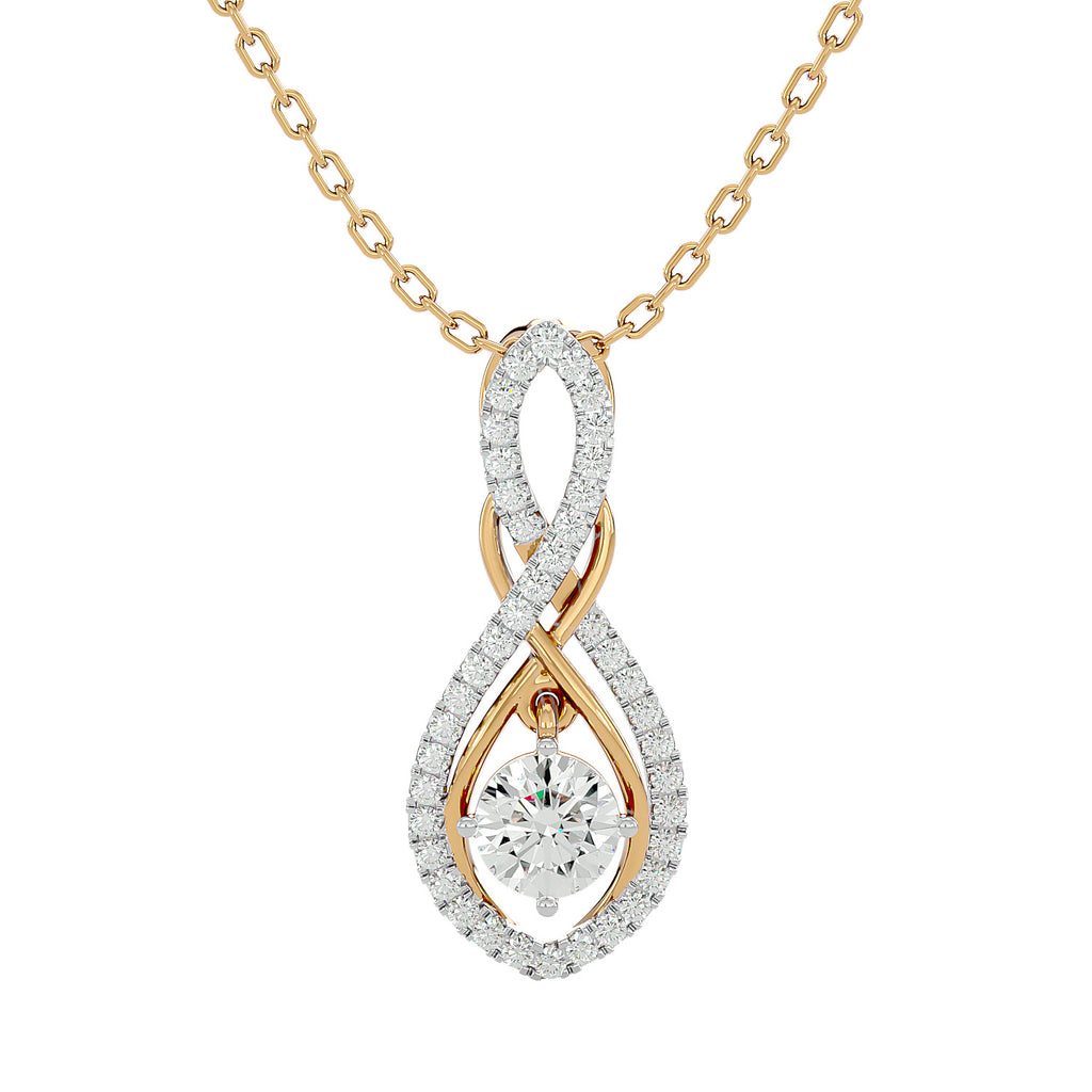 Twin Infinity Solitaire Pendant