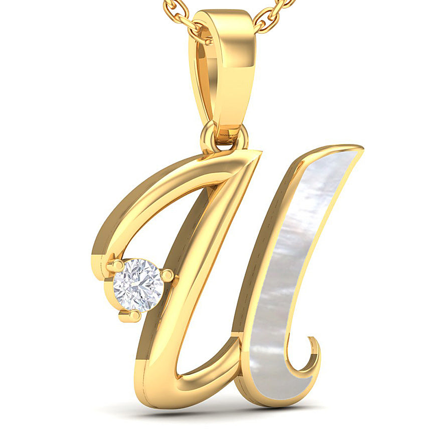 Alphabet U Pendant