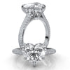 Valentine - White Gold Lab Grown Diamond Ring For Women