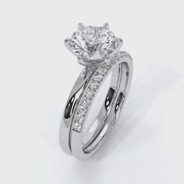 Sinfonia - White Gold Lab Grown Diamond Ring For Women