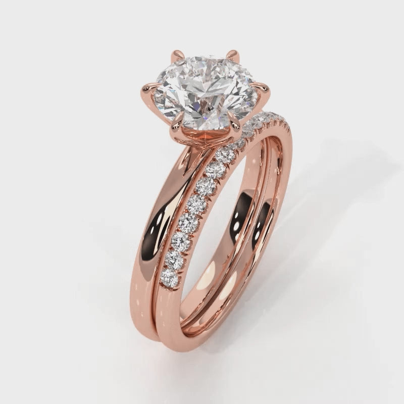 Sinfonia - Rose Gold Lab Grown Diamond Ring For Women
