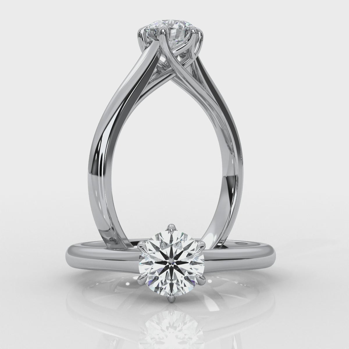 Elegant - White Gold Lab Grown Diamond Ring For Women