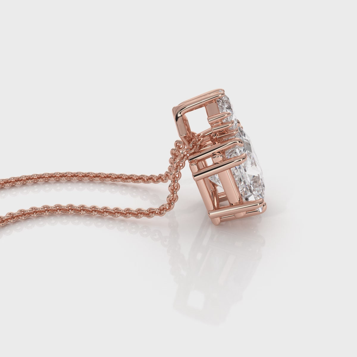Celestial - Rose Gold Lab Grown Diamond Pendant For Women