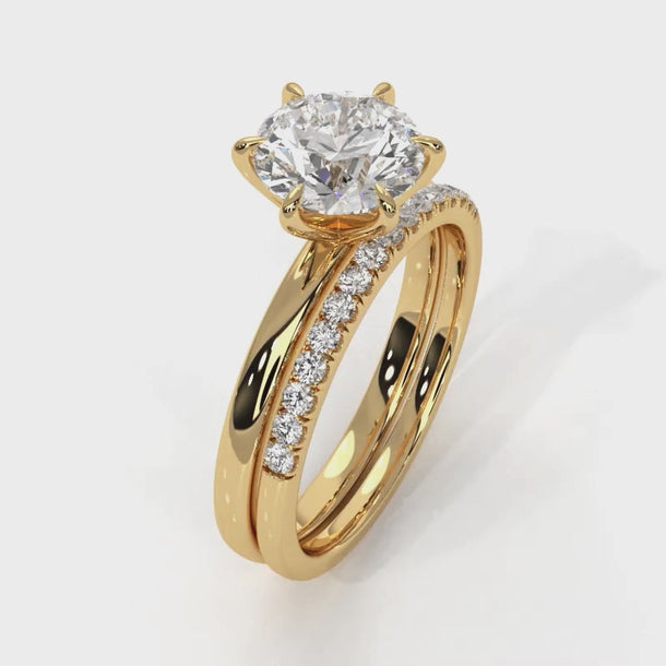 Sinfonia - Gold Lab Grown Diamond Ring For Women