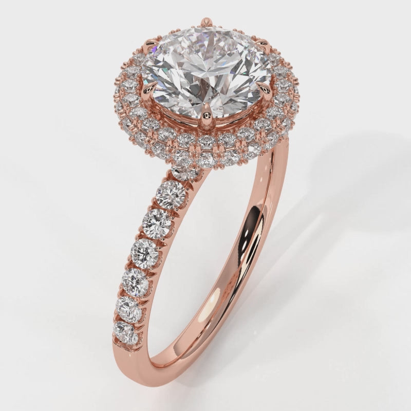 Trinity - Rose Gold Lab Grown Diamond Ring For Women