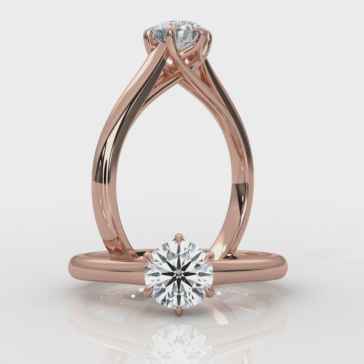 Elegant - Rose Gold Lab Grown Diamond Ring For Women