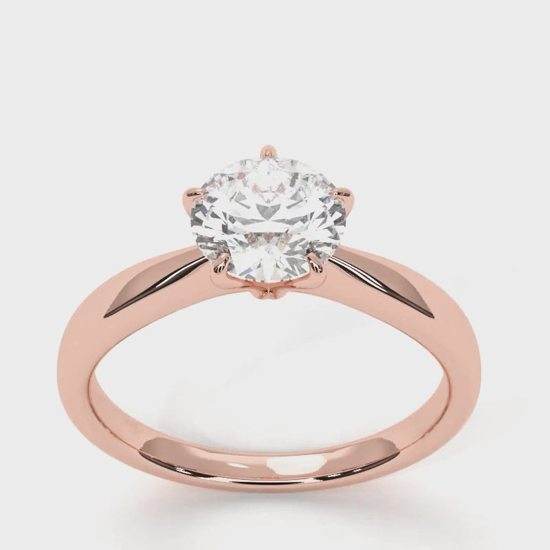 Regalia - Rose Gold Lab Grown Diamond Ring For Women
