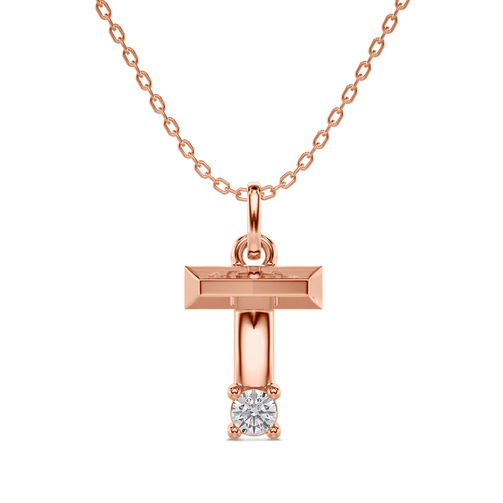 T Charm Solitaire Pendant