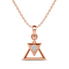 Traingle Charm Solitaire Pendant