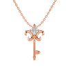 Key Charm Solitaire Pendant