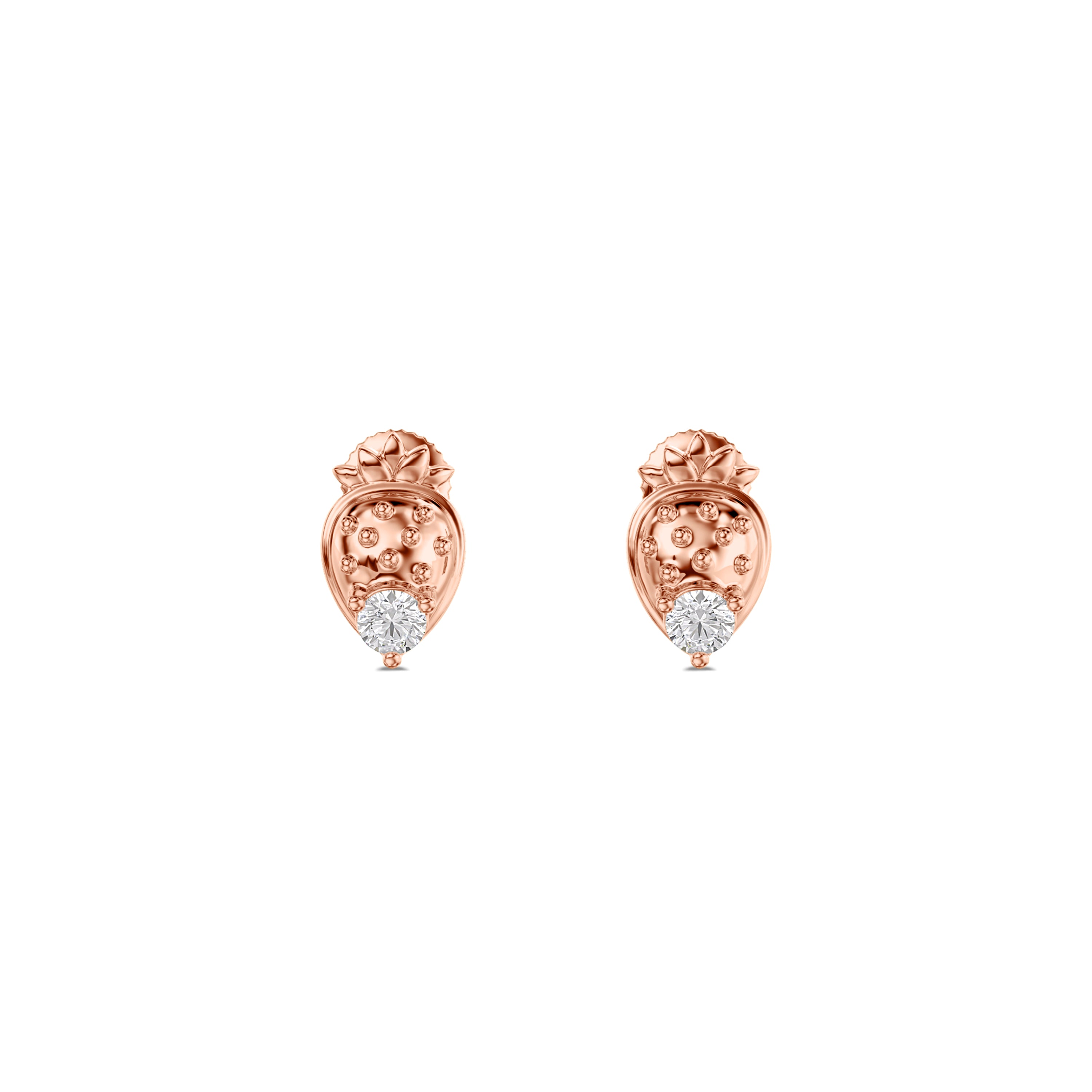 Berry charm Solitaire Earring