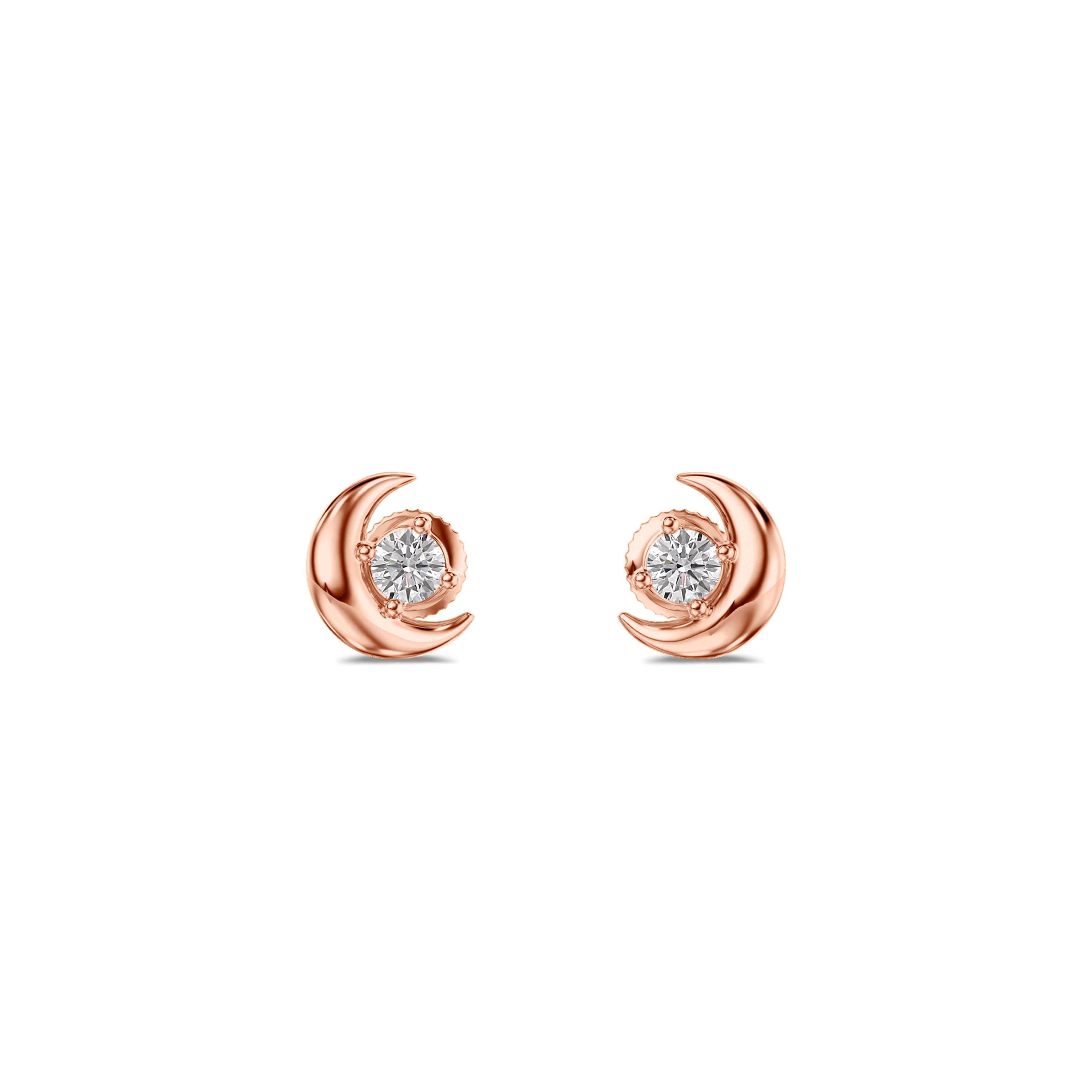 Moon Charmer Solitaire Earring