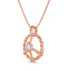 Peace Charm Solitaire Pendant