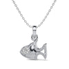 Fish Charm Solitaire Pendant