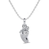 Foot Charm Solitaire Pendant