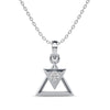 Traingle Charm Solitaire Pendant