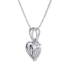 Heart Charm Solitaire Pendant