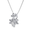 Floral Charm Solitaire Pendant