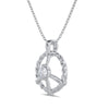 Peace Charm Solitaire Pendant