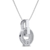 Open Circle Charm Solitaire Pendant